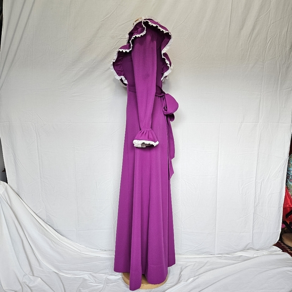 SOLD🌈1970s Fuschia Psychedelic Prairie Dress - Picture 9 of 13